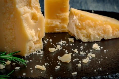 Parmesan cheese composition Stock Photos