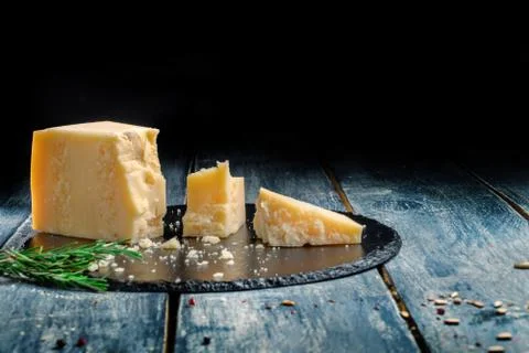 Parmesan cheese composition Stock Photos