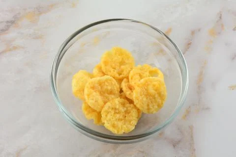 Parmesan cheese crisps Stock Photos