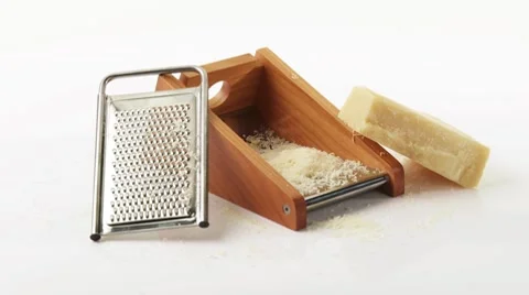 Parmesan with cheese grater Video stock 8571697