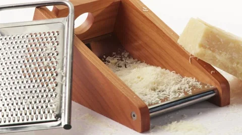 Parmesan with cheese grater Stock Footage 8571698