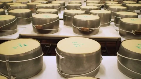 Parmesan cheese make of Stock Footage 159791323