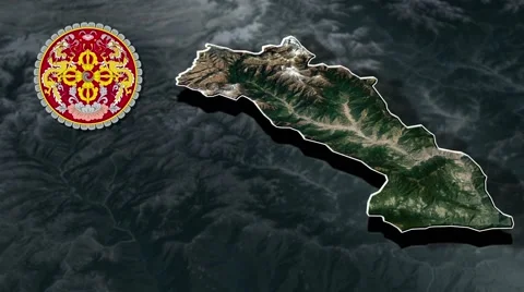 Paro with Coat Of Arms Animation Map Stock Footage 64719261