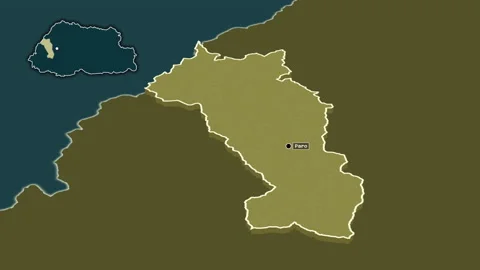 Paro - district of Bhutan, extruded. Pattern Stock Footage 156384314