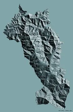 Paro, district of Bhutan, on solid. Administrative Stock-Illustration