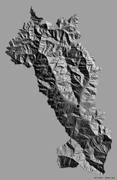 Paro, district of Bhutan, on solid. Bilevel Stockillustratie