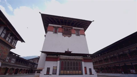 Paro Dzong architecture Video stock 304372678