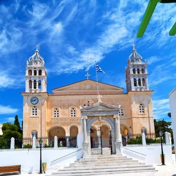 In paros cyclades greece old  architecture and greek  village the sky 스톡 사진