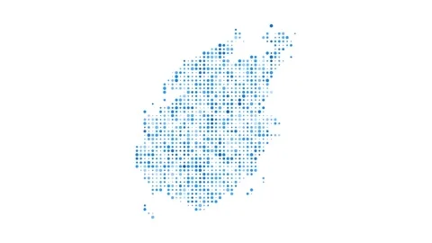 Paros dotted digital map. Map of Paros with pulsating colored circles. Shape ... Stock Footage 231079181