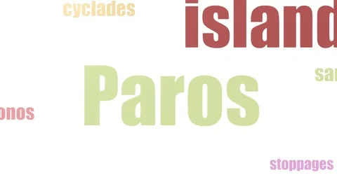 Paros Tag Cloud Animated Isolated Stock Footage 103092421