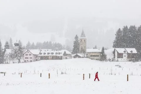 Parpan in Snow Stock Photos