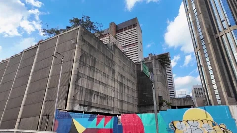 Parque Central Towers and MetroCable San Agustín, Places of interest Caracas Stock Footage 306752059