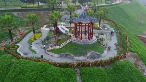 Parque chino parallax close Stock Footage 171721932