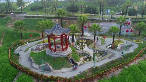 Parque chino parallax left Stock Footage 171721979