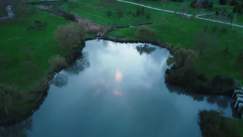 Parque da Paz Lake in Almada, Portugal Stock Footage 145937830