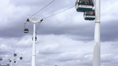 Parque das Nacoes Cable Car Stock Footage 201795663