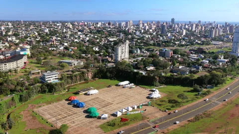 Parque de la Cascada Urban Park in Posadas Argentina Vídeos de archivo 344353912