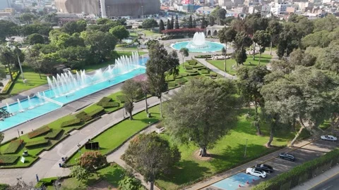 Parque De La Reserva In Lima Capital City Of Peru. Stock Footage 333869919