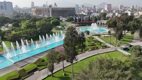 Parque De La Reserva In Lima Capital City Of Peru. Stock Footage 333870447