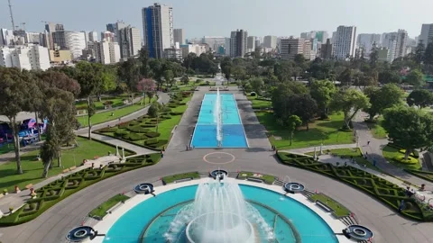 Parque De La Reserva In Lima Capital City Of Peru. Stock Footage 333871539