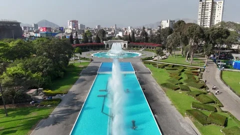 Parque De La Reserva In Lima Capital City Of Peru. Stock Footage 333872899