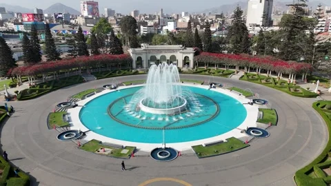Parque De La Reserva In Lima Capital City Of Peru. Stock Footage 333873325