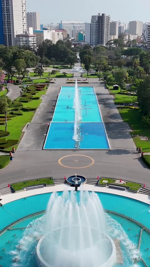 Parque De La Reserva In Lima Capital City Of Peru. Stock Footage 334641422