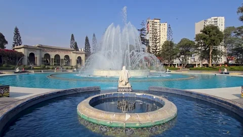 Parque De La Reserva In Lima Capital City Of Peru. Stock Footage 335717297