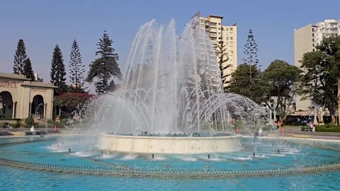 Parque De La Reserva In Lima Capital City Of Peru. Stock Footage 335717368