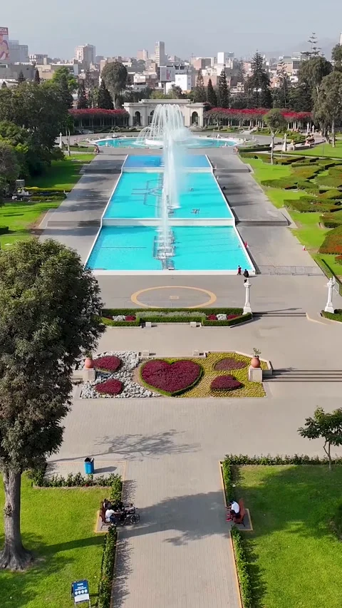 Parque De La Reserva In Lima Capital City Of Peru. Stock Footage 338106054
