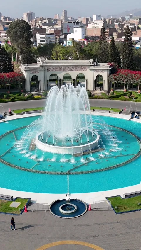 Parque De La Reserva In Lima Capital City Of Peru. Stock Footage 338107239