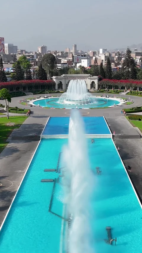 Parque De La Reserva In Lima Capital City Of Peru. Stock Footage 338107396