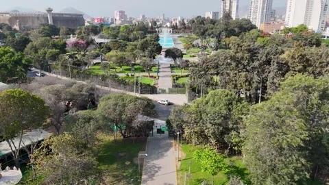 Parque De La Reserva In Lima Capital City Of Peru. Stock Footage 338266627