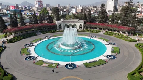 Parque De La Reserva In Lima Capital City Of Peru. Stock Footage 341901755