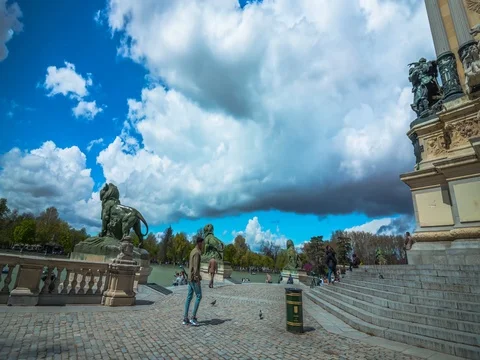 PARQUE DE RETIRO 4K TIMELAPSE 04 Video stock 75324019
