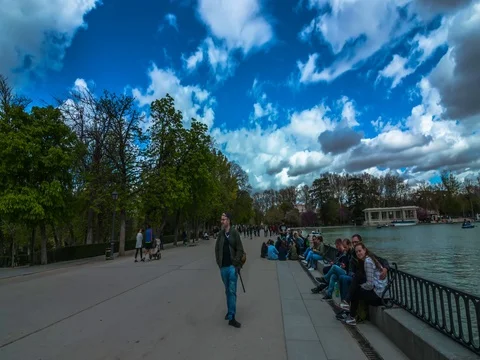 PARQUE DE RETIRO 4K TIMELAPSE 01 Video stock 75324148