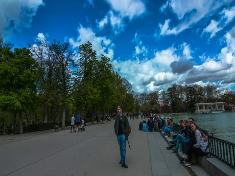 PARQUE DE RETIRO 4K TIMELAPSE 02 Video stock 75324181