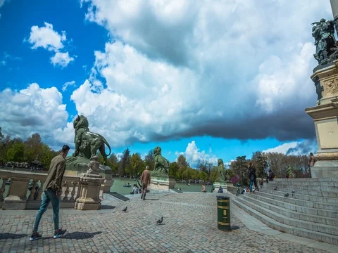 PARQUE DE RETIRO 4K TIMELAPSE 05 Video stock 75324625