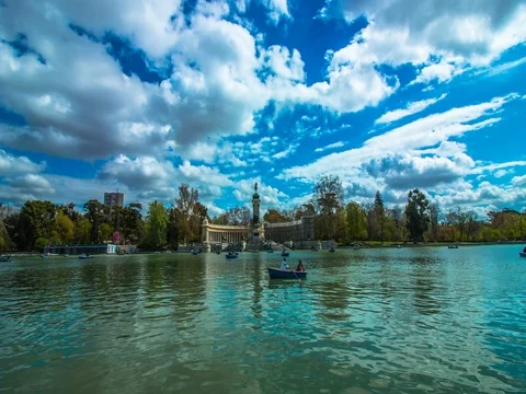 PARQUE DE RETIRO 4K TIMELAPSE 06 Video stock 75324784