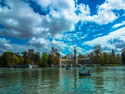 PARQUE DE RETIRO 4K TIMELAPSE  03 Video stock 75324805