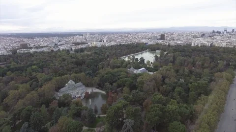Parque El Retiro Madrid Stock Footage 97253036