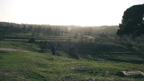 The Parque Forestal De Valdebebas in Madrid, Spain Stock Footage 124180099