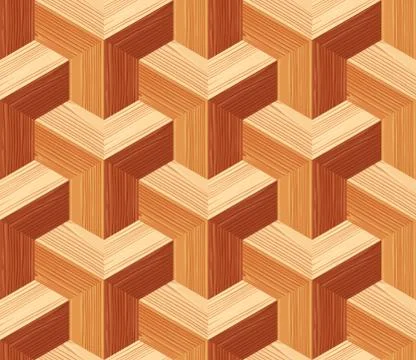 Parquet 3d Seamless Floor Pattern Stock Illustration