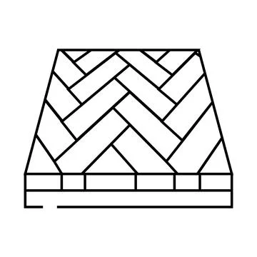 Parquet floor line icon vector illustration 스톡 일러스트