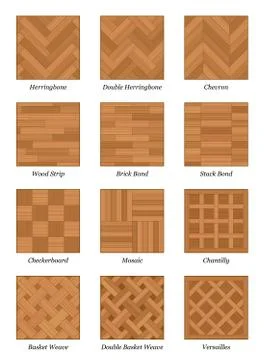 Parquet Floor Pattern Set Parquetry Stock Illustration