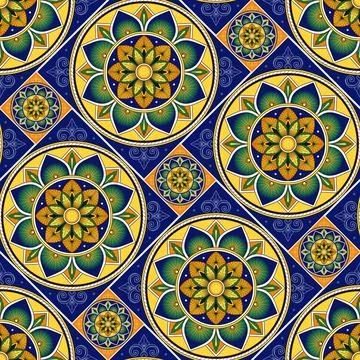 Parquet floor tile pattern vector seamless with ceramic print Stock Illustration