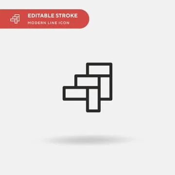 Parquet Simple vector icon. Illustration symbol design template for web mobil Stock Illustration