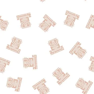 Parquet varnish glyph seamless pattern Stock Illustration