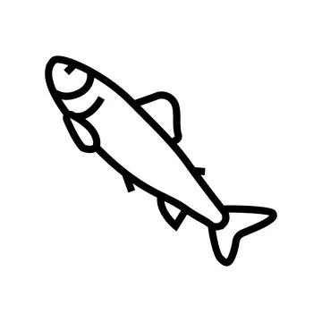 Parr salmon line icon vector illustration イラスト素材