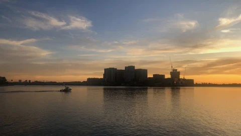 Parramatta River Sunset Video stock 129589302